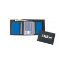 Nylon Tri-Fold Wallet w/ Zipper Main Compartment